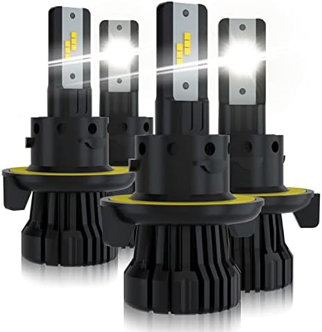 GTMOTO for 2017 2018 2019 Ford F250 F350 F450 F550 Headlights LED Bulbs, Custom Plug and Play 6000K Cool White LED Conversion Kit, Super Duty Truck Lights High + Low Beam Combo, 4-Pack