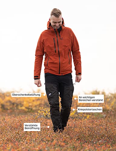 RevolutionRace Herren RVRC GP Pro Pants, Hose zum Wandern und für viele Outdoor-Aktivitäten, Jet Black, L