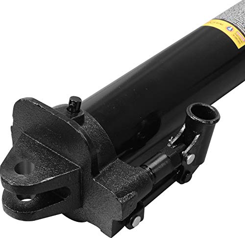 Torin 8 Ton Hydraulic Long Ram Jack With Single Piston Pump And Clevis Base (Fits: Garage/Shop Cranes, Engine Hoists, And More) W/Handle, Black, At30806B #TOP2