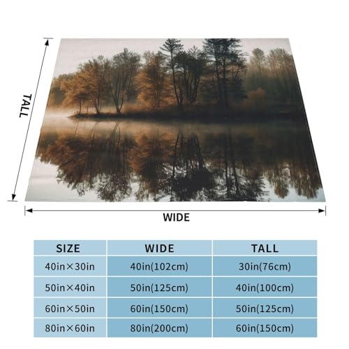 Couverture polaire en flanelle lit canapé jeté de lit réversible doux motif arbres - 6