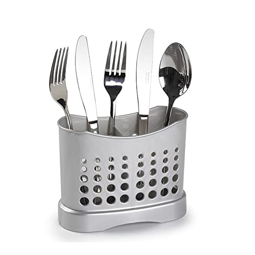 2 Compartments High Grade Plastic Sink Tidy Cutlery Drainer Caddy Holder - Image 2