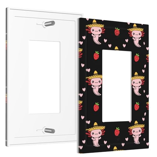 Placa de pared interruptor luz basculante con diseño de ajolote mexicano 5