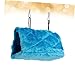 LIOOBO Plush Parrot Hammock Bed Snuggle Cave for Birds Blue Cozy Hanging Hideaway for Parrots Encourages Exercise and Coordination Soft and Portable with Hooks