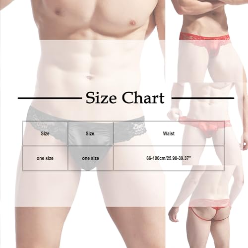 Men's Sexy Lace Panties Sissy Thongs Pouch Underwear Mesh Briefs G-Strings Underpants for Sex Naughty2