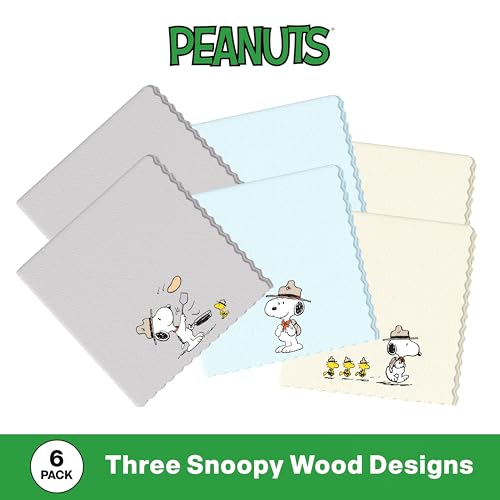 Image of Microfiber Cloth & Glasses Wipes (6 Pack) Lens & Glasses Cleaning Cloth - Eye Glass Clean Cloths - Eyeglass Cleaning Cloths - Camera Lenses & Gadget Delicate Screens - Snoopy