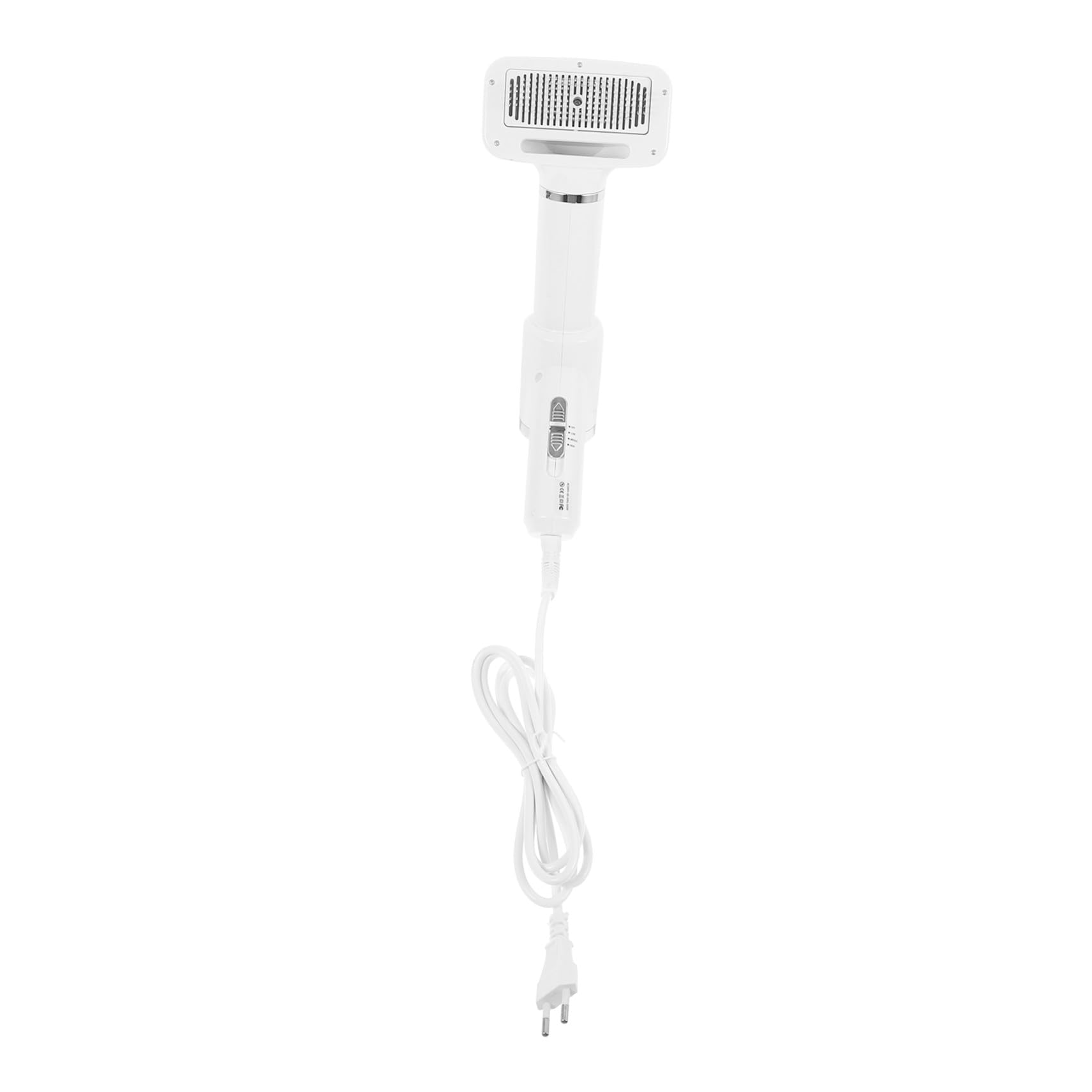 TEHAUX Peigne Sèche-cheveux Portable pour Animaux en Plastique Blanc, Brosse Démêlante Silencieuse pour Chien et Chat, Outil Pratique pour Toilettage à Domicile
