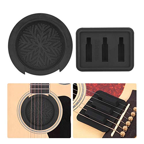 Tampón de sonido de guitarra delicado, almohadilla de silencio de guitarra, ejercicio de bricolaje duradero de larga vida útil para estudiantes principiantes(black)