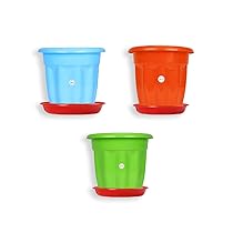 Kraft Seeds 6 Inch Wavy Collar Style with Bottom Plate Appealing Flower Planters Suitable