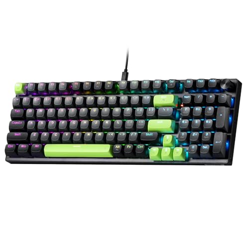 Image of Redragon K740 Wired RGB Gaming Keyboard, Aluminum Base & Knob, 95% Layout