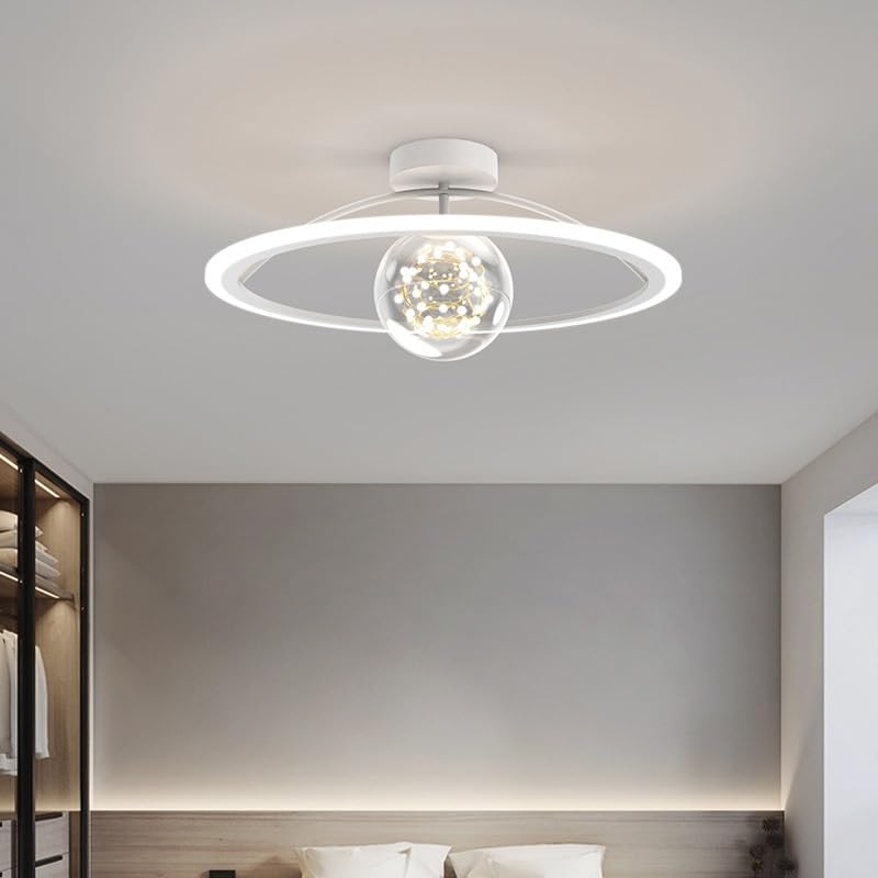 Plafonnier LED chambre protection yeux salon moderne - 3