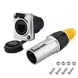 RJ45 Connector, Waterproof Metal Ethernet Cable Connector, Aviation Dual Port Circular Connector, Si