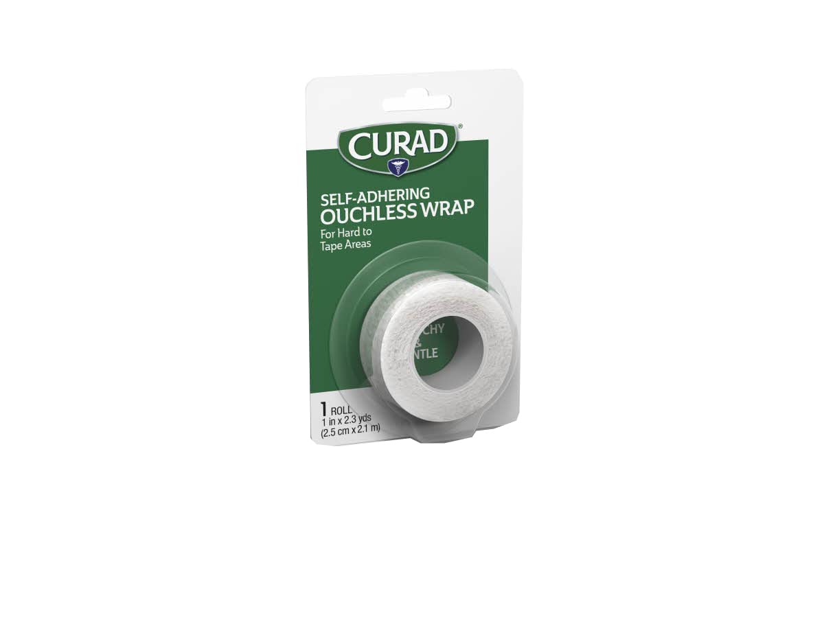 CURAD Self-Adhering Ouchless Wrap, 1 In x 2.3 Yds., 24 Rolls