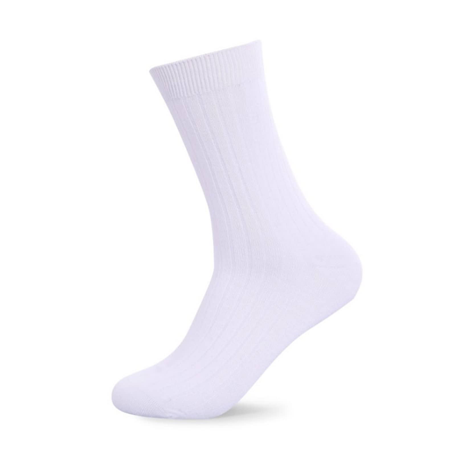 ZZSRJ 5 Pares de Calcetines for Hombres algodón Negro Blanco Calcetines de Negocios Medias de los Hombres (Color : White, tamaño : EU38-44 US6-11)