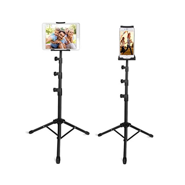 Handy-/iPad-Stativ, tragbare Tablet-Halterung, höhenverstellbar, 50,8 bis 152,4 cm, um 360 Grad drehbar, für iPhone…