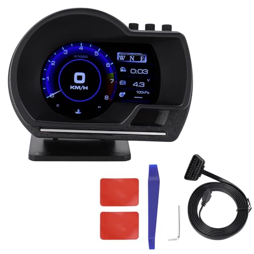 Car HUD Heads Up Display AP6, OBD and GPS Smart Gauge Display LCD Dual System Head Up Device for Vehicles Cars, Works Great for Most Cars (Black) - Thumbnail 7