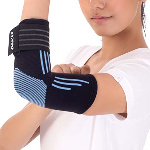 Image of beatXP 3D Elbow Support for Gym (Pack of 1) - Elbow Compression Sleeves for Pain Relief, Tendonitis, Tennis Elbow, Cricket, Arthritis & Joint Inflammation