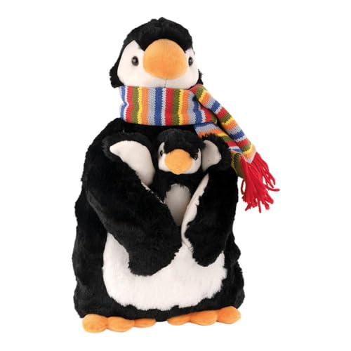 Kuschelfamilie Pinguin James & Baby Jamie Set mit Wärmflasche und Kirschkernkissen