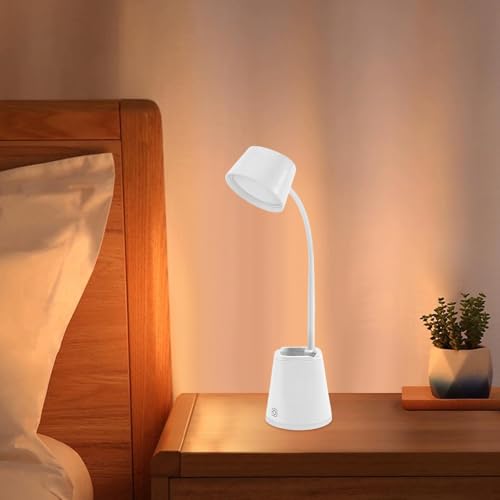 Eye-Caring Desk Lamps | Gooseneck Home Workplace Desk Light | Reading Lamp for Desk, Eye Protection Bright Desk Lamps, Adjustable LED Desk Light for Reading, Bedroom [3]
