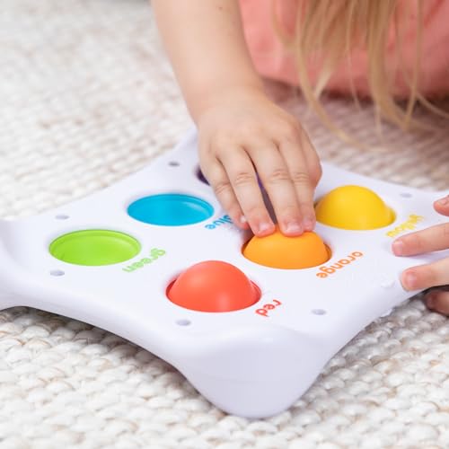 Image of Fat Brain Toys Dimpl Duo, Early Learning Sensory Toy for Babies 1 Year+ & Toddlers, Interactive Baby Toys with Braille, Fidget Toys