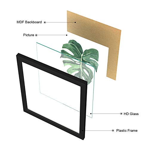 Artbyhannah HN2020-0088 Bathroom Wall Art Set Of 4 Botanical Wall Decor Green Plant Picture Frame Prints thumb #3