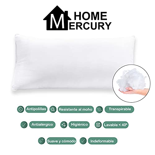 Miniatura 3 de Home Mercury Almohada De Fibra Hueca Siliconada De Alta Recuperación, Tacto Suave, Antialérgico, Higiene Garantizada. 40 X 90 Cm Pack 2