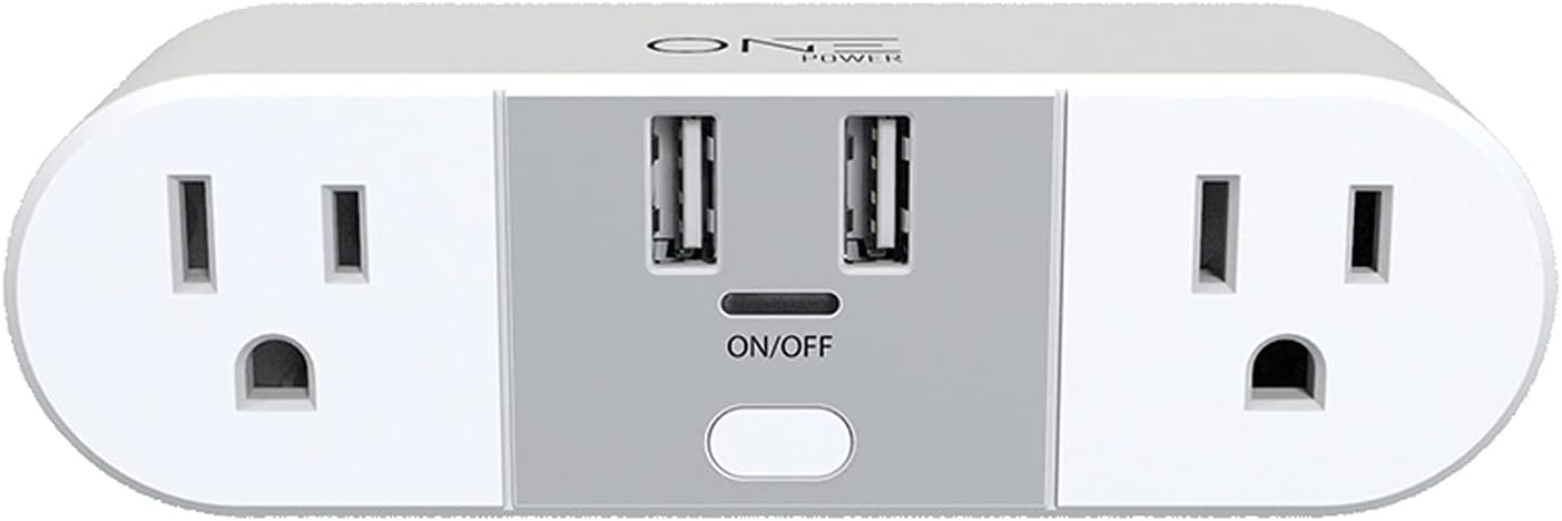 ONE Power OWS221 Smart 2-Outlet Plug with 2 USB Ports