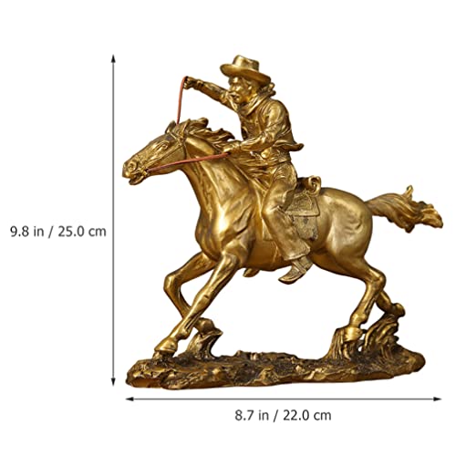Estatua de resina de caballo para escritorio miniatura 3
