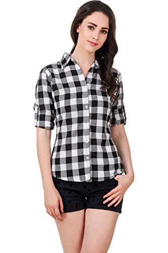 Image of Vastraa Fusion Women's Cotton Checkered Shirt