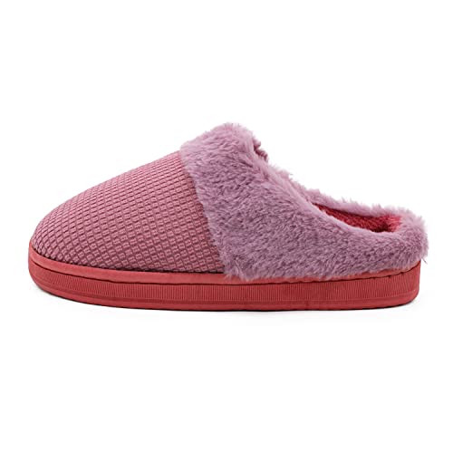 Image of VRITRAZ Women's Slip On Closed Toe Warm Winter House Clog Slipper (Pink, UK-6)