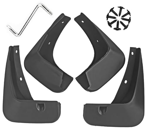 Image of Mud Flaps Mud Guards Fit for Chevrolet Aevo Saloon 2011-2014, Front & Rear Mud Splash Guards Accessories - 4 Pc, Black, LAN-Aevo Sedan 11-14
