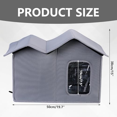 Maison de chat extérieure résistante aux intempéries abri pliable - 6