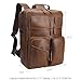 Polare 17.3 Inch Full Grain Leather Backpack for Men and Women Multi Pockets Business Travel Laptop Rucksack (Light Brown)