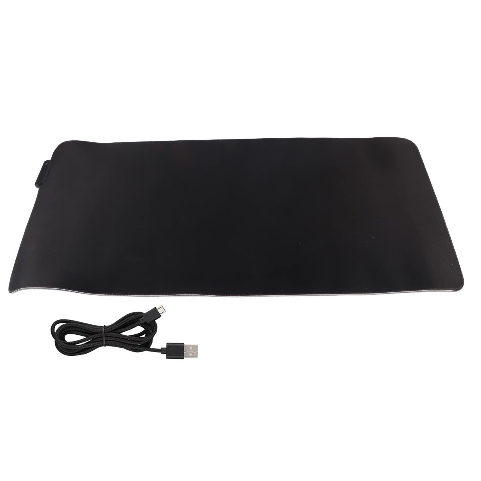 Tapis de Souris Gaming Extra Large 900 x 400 x 4 mm, Tapis de Souris RGB Épais avec Éclairage LED Multicolore, Bordure Surpiquée, pour Jeux et Bureau