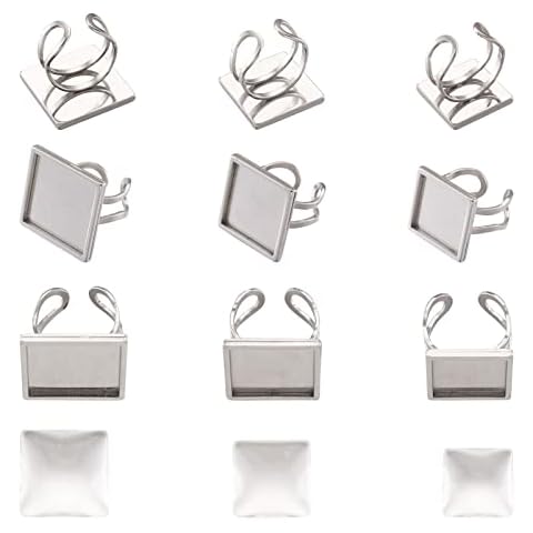 Anillos de Cabujón Cuadrados de PH PandaHall Cover