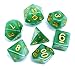 Flexble DND RPG Juego de dados poliédricos de jade verde dados para mazmorras y dragones (D&D) Pathfinder juegos de rol dados de piedras preciosas 7-Die Set dados verdes
