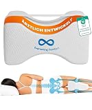 Everlasting Comfort Memory-Foam Kniekissen für Seitenschläfer – Beinkissen mit abnehmbarem Gurt, waschbarem Bezug und konturierter Form für bequemes Schlafen