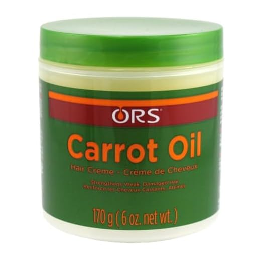 Ors Carrot Oil Strengthens Weak & Damaged Hair 6 Ounce Jar (177ml) (2 Pack)