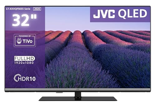 JVC LT-32VQF5655 32 Zoll QLED Smart TV - HDR Fernseher by TiVo mit Full HD Auflösung, Triple-Tuner (DVB-C/S2/T2), Bluetooth & Streaming Apps (2026)
