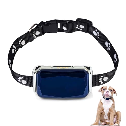 SWHC GPS per Cani, IP67 Localizzatore per Cani e Gatti Impermeabile con GPS per Collare, Cani Senza Abbonamento in Tempo Reale, Compatibile con iOS & Android per Cani da 3,2 a 36 kg, Nero