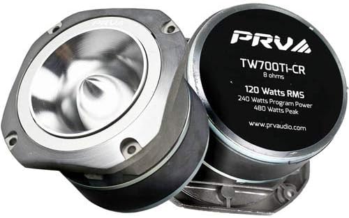 2x PRV Audio TW700Ti Titanium Bullet Pro or Car Super Tweeter TW700 8 ohms 480W