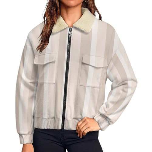 Sudadera grueso suave de felpa con bolsillos para mujer