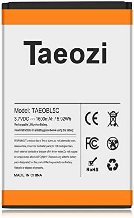 Taeozi BL-5C Battery, Upgraded 1600mAh Li-ion Replacement Battery for Nokia BL-5C Phone bl5c Radio Spare Battery [ 365 Day Warranty ]