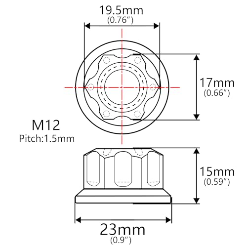 Image of Titanium M6 M8 M10 M12 M14 M16 Flange Bolt Nut Bicycle Motorcycle Rear Axle Car Modification Accessories Pack of 6 (M12 Pitch 1.5mm, Gold)