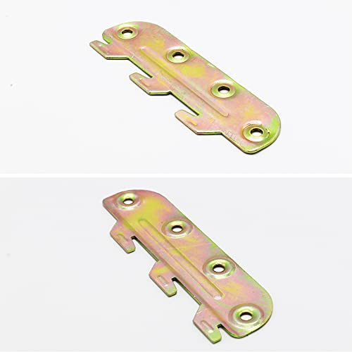 4 Set Bed Rail Brackets-Bed Frame Hardware for Wood Bed Frame Headboards Footboards - 5inch (Screws Included)