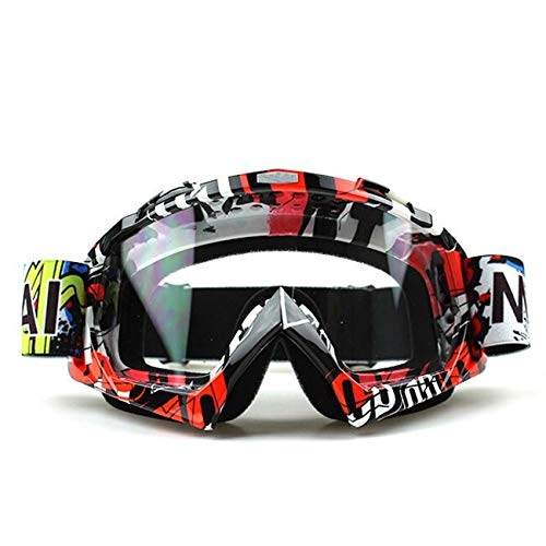 GBMITING Gafas de Motocross, Gafas Esquí Outdoor Motorcycle Goggles Cycling Off-Road Ski Sport ATV Dirt Bike Racing Gafas for gafas de motocross(Transparent U827)