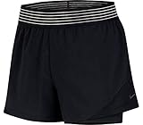 short nike hombre futbol Cintura elástica NIKE W NK FLX 2In1 Short Wvn Essnt Sport Shorts, Mujer, Black/Black/Thunder Grey, L