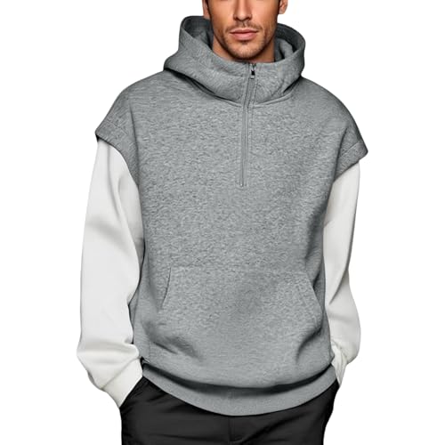 Chaqueta verano hombre sudadera con capucha gris XXL ropa ciclismo moto