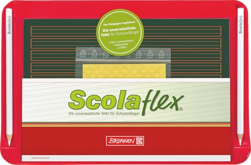 BRUNNEN Scolaflex L1 ensemble de tableaux d'écriture double face avec lignes de guidage précises