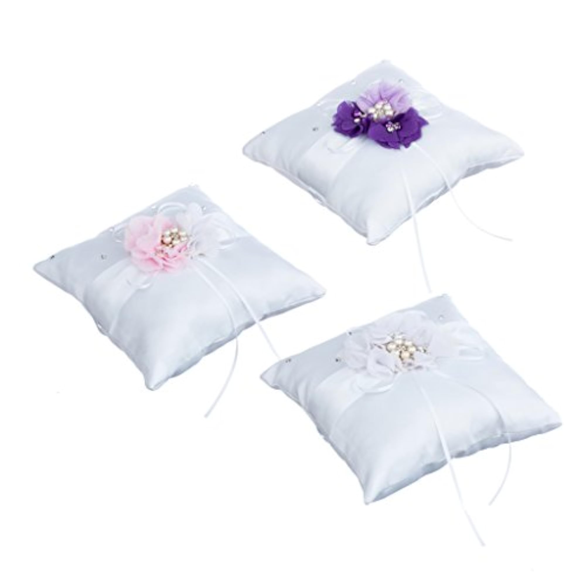 Wedding Ceremony Ring Pillow Cushion Bearer Crystal Pearl