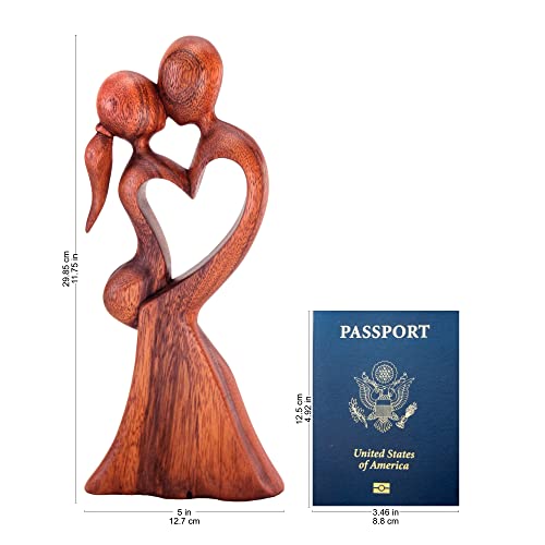 Novica Loves Kiss Wood Sculpture #TOP1